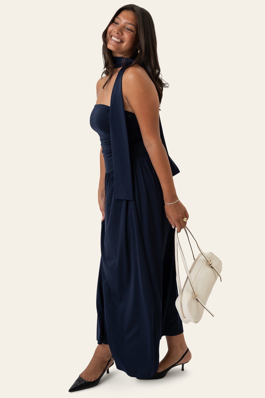Astrid Long Dress Navy