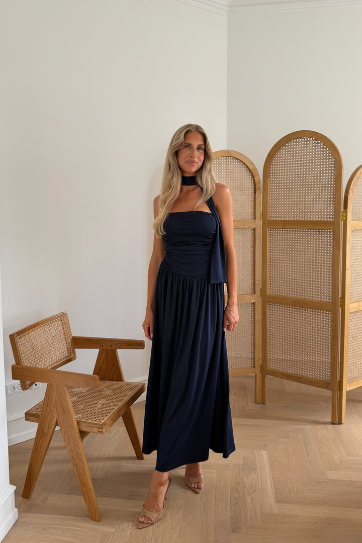 Astrid Long Dress Navy