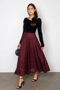 Astrid Skirt Vintage Wine