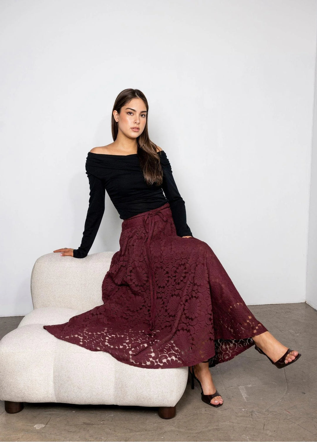 Astrid Skirt Vintage Wine