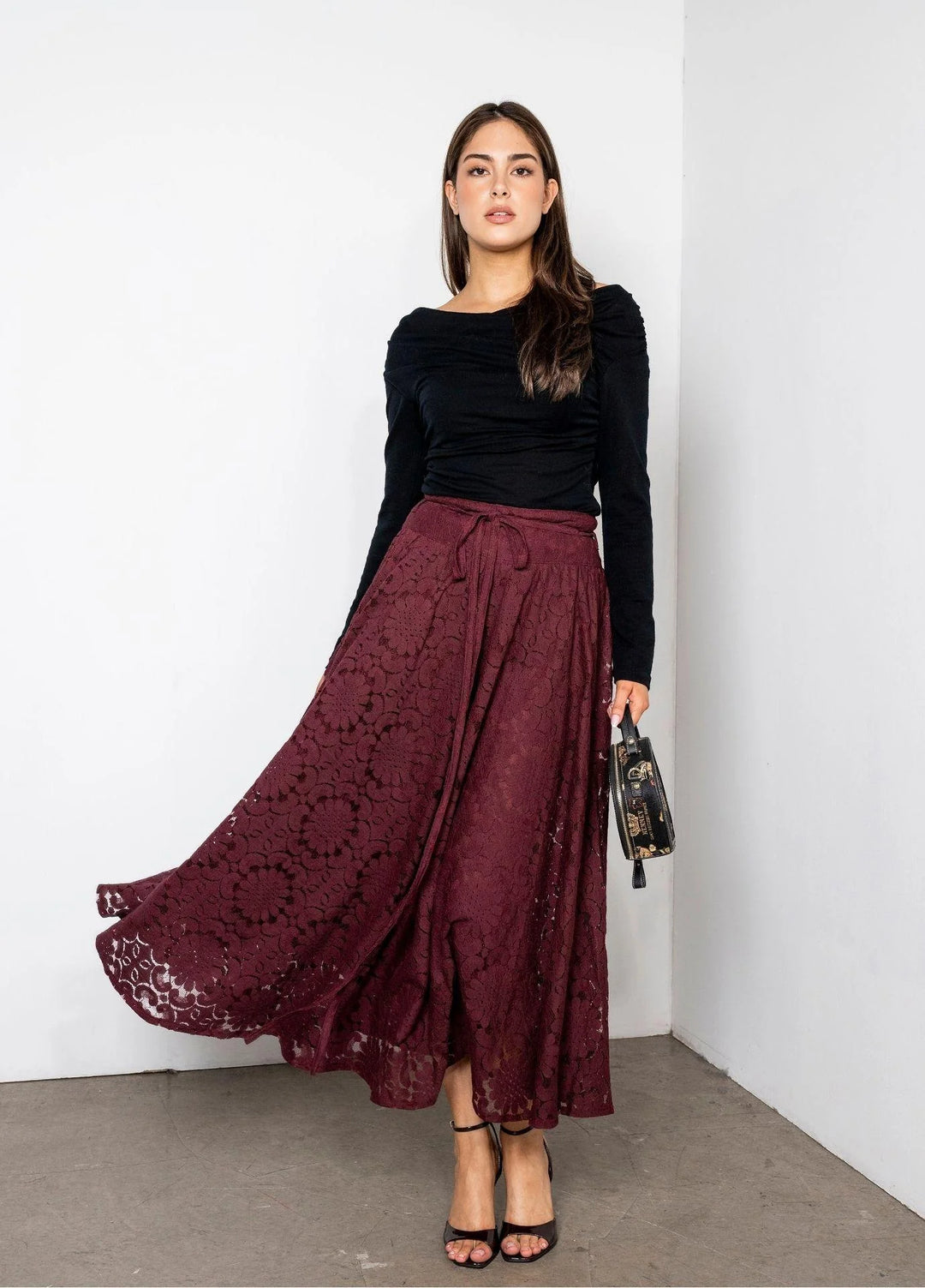 Astrid Skirt Vintage Wine
