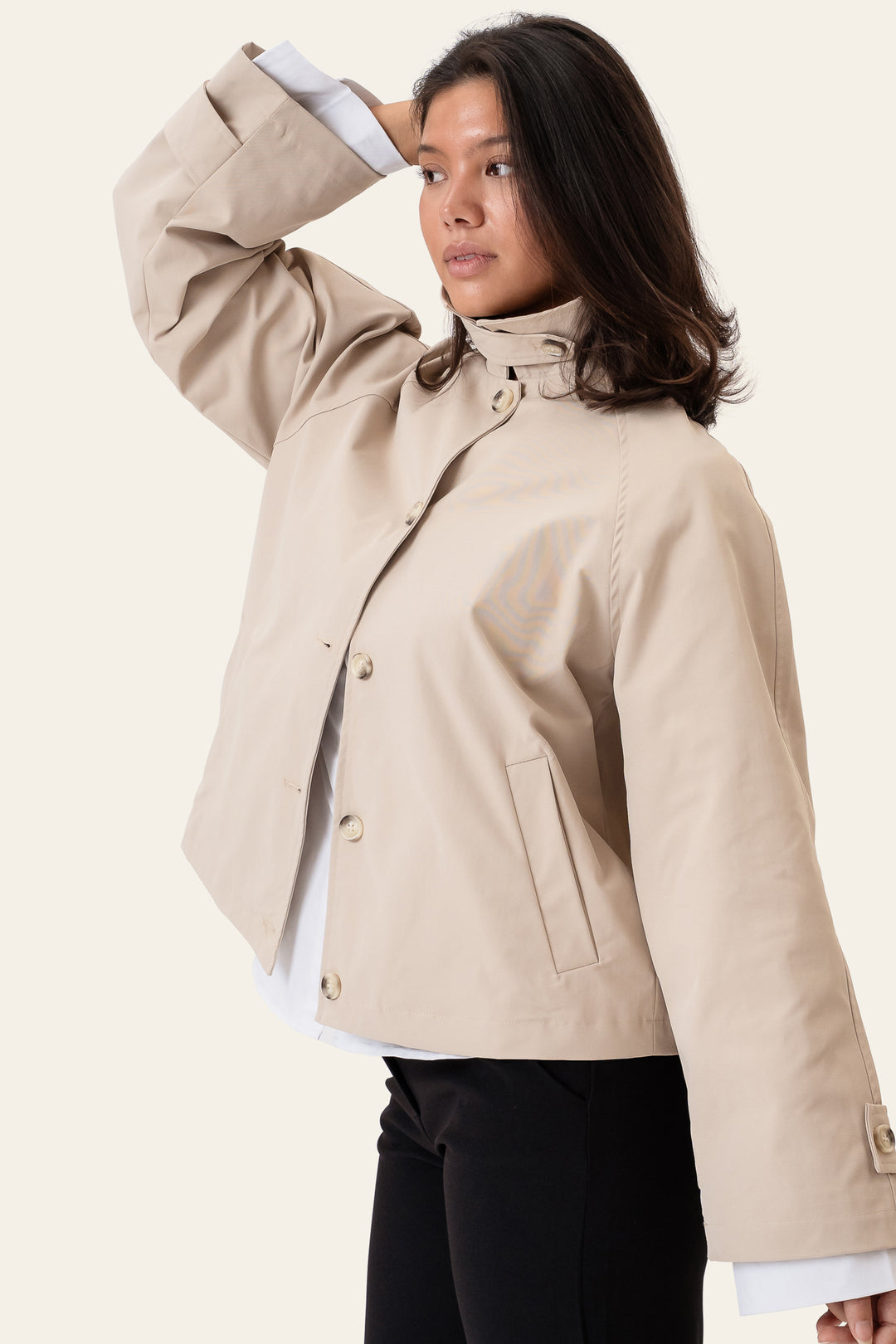 Ava Short Trenchcoat Beige