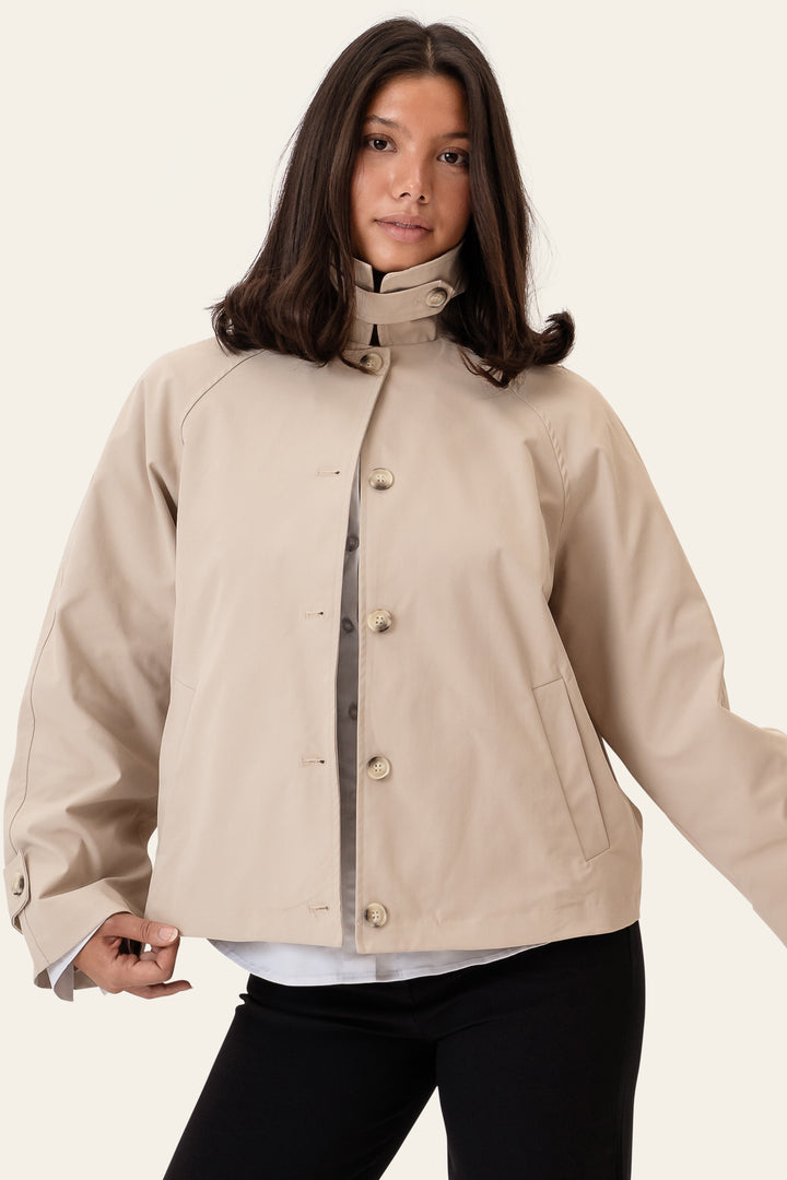 Ava Short Trenchcoat Beige