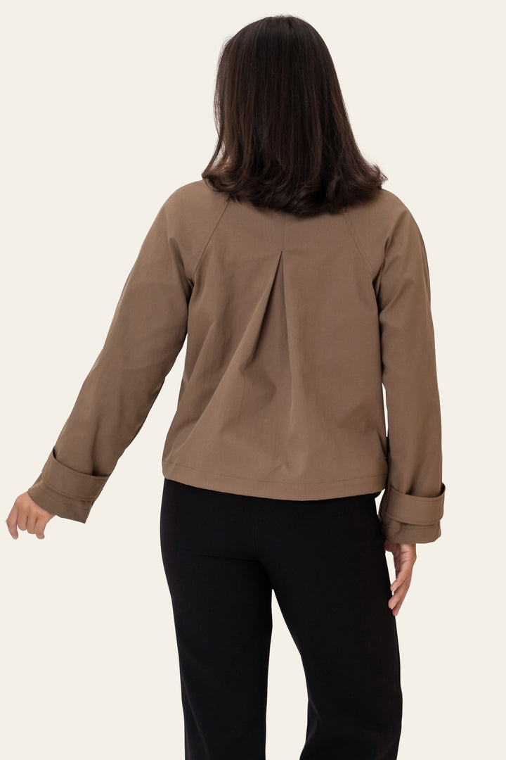 Ava Short Trenchcoat Dark Brown