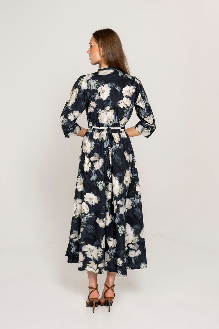 Maria Dress Blue Garden