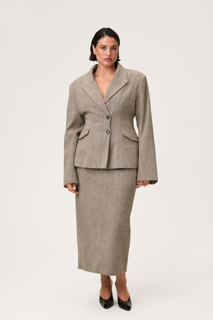 Stockholm Blazer Beige Melange