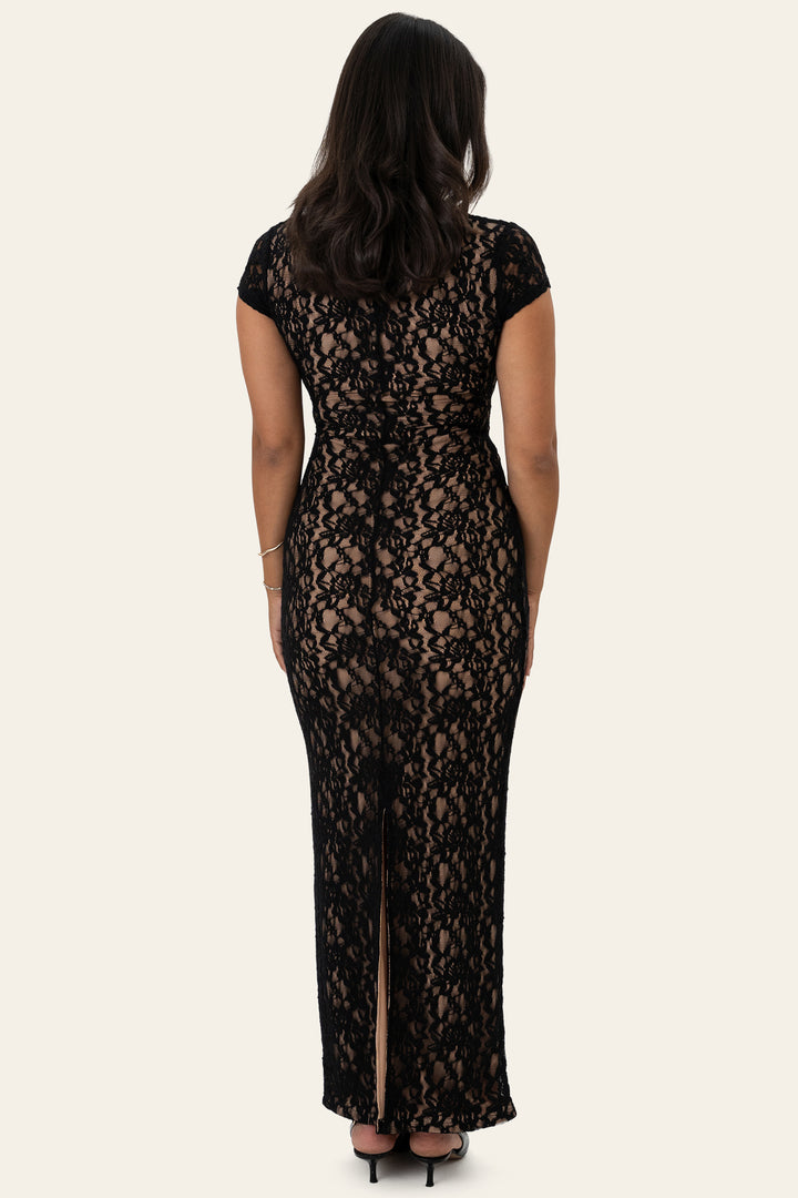Cleo Long Dress Black Lace
