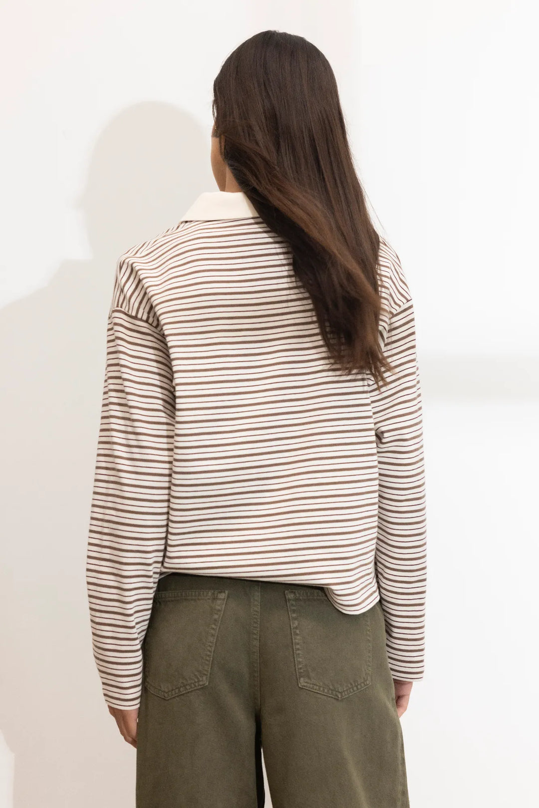 Elmer Polo Shirt Brown Stripe