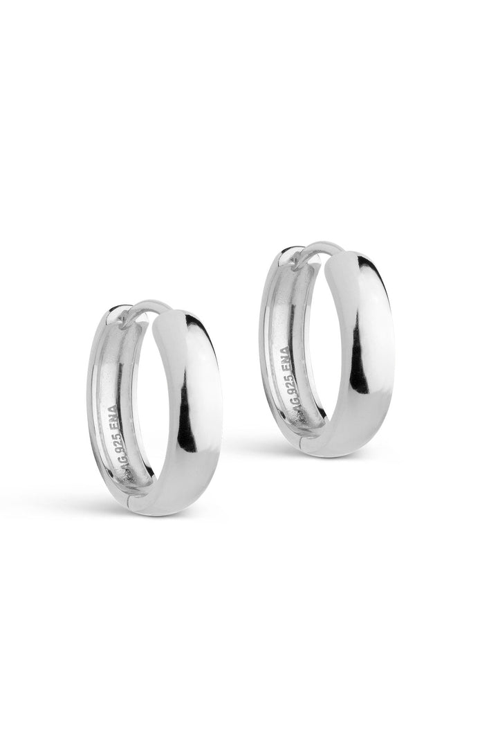 Classic Wide 20 Mm Earrings Silver