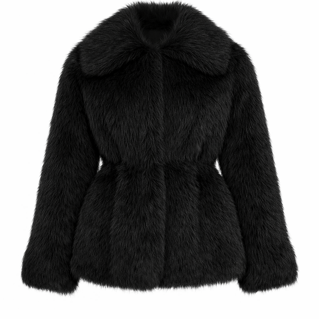 Ellie Fake Fur Jacket Black