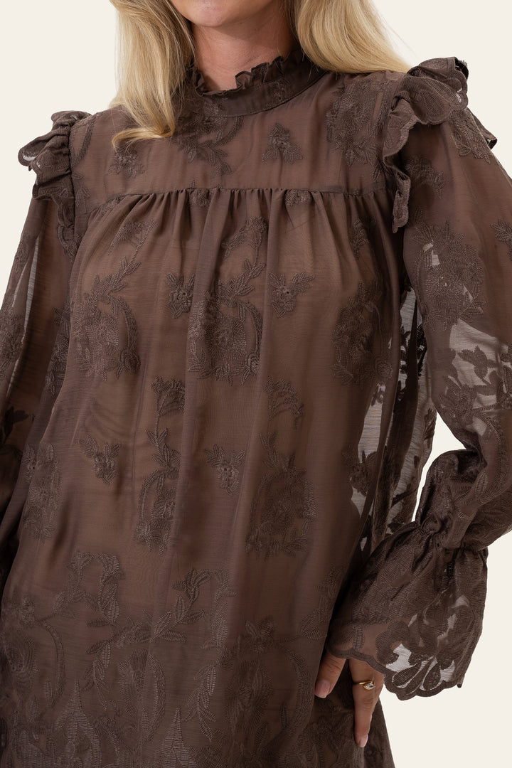 Ellinor Lace Dress Vintage Brown