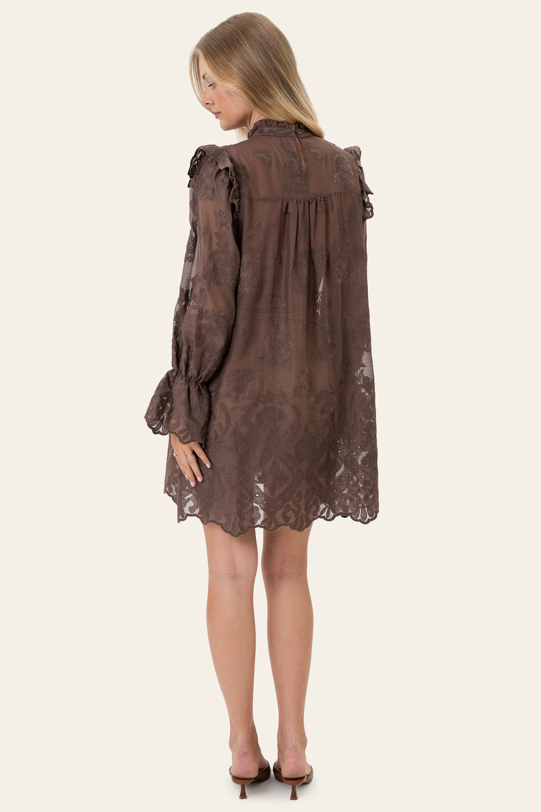 Ellinor Lace Dress Vintage Brown