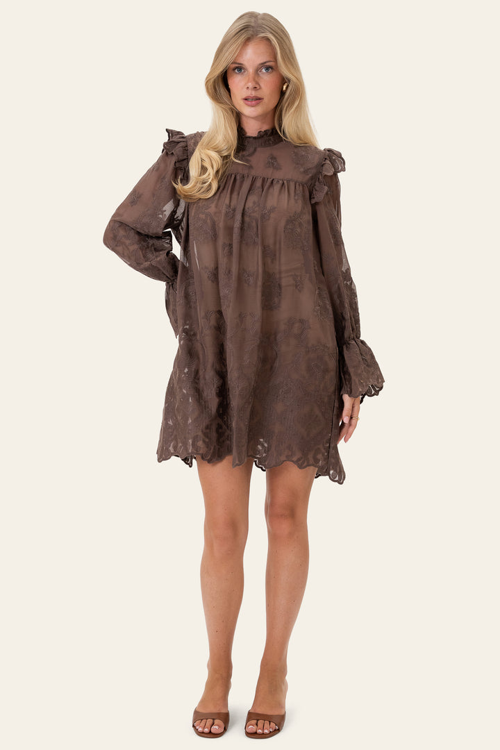 Ellinor Lace Dress Vintage Brown