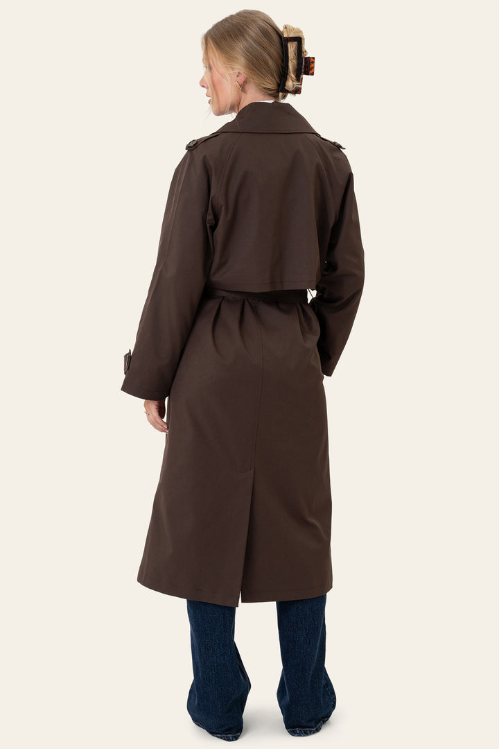 Evie Trenchcoat Chocolate Brown