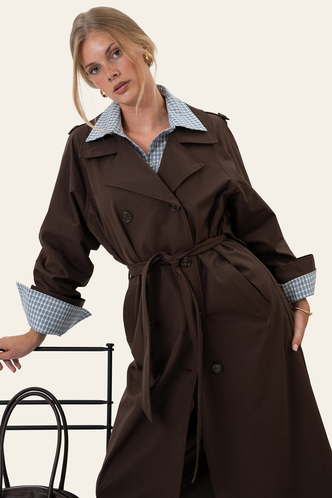 Evie Trenchcoat Chocolate Brown