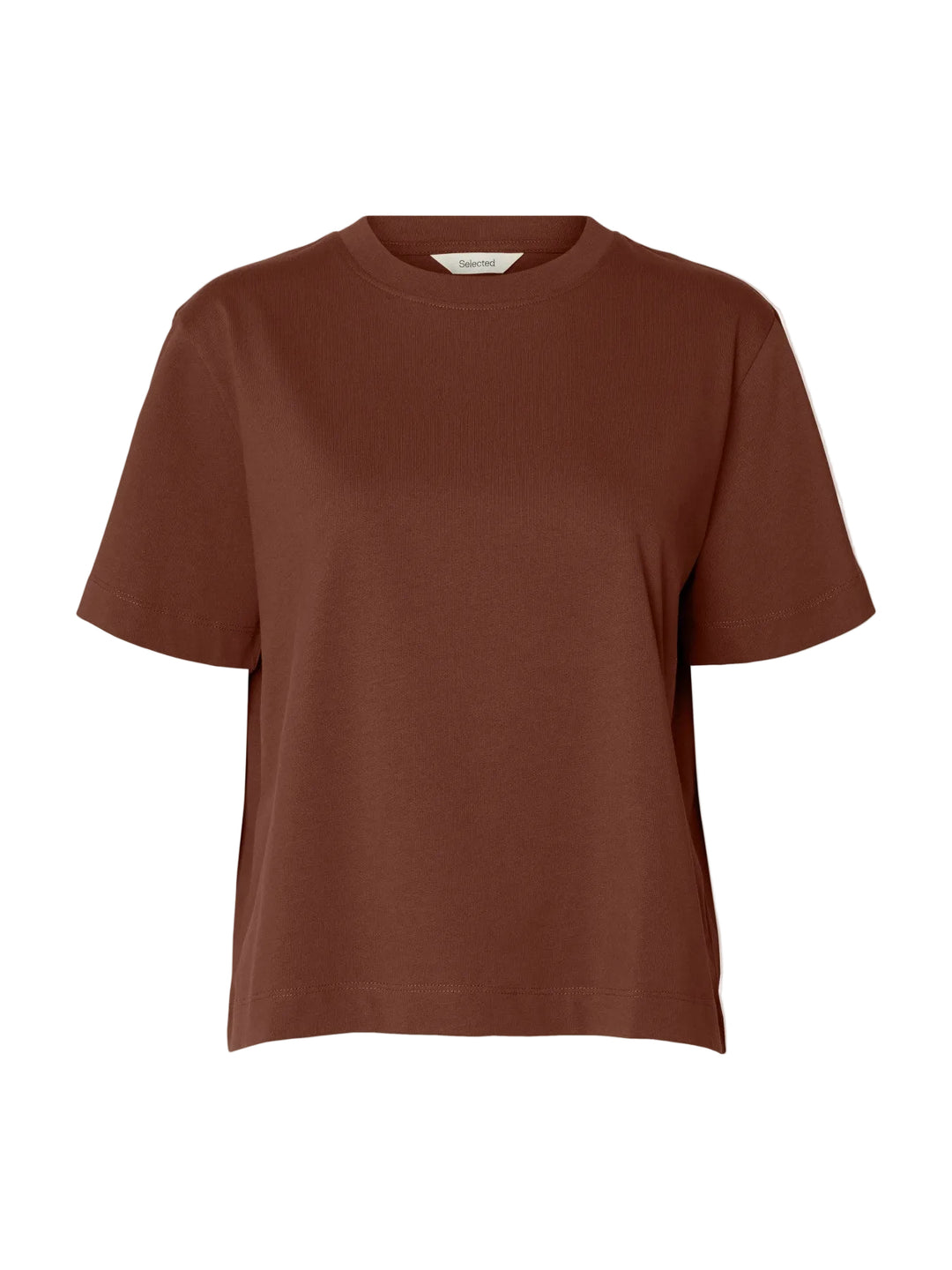 Essential Ss Boxy Tee Cherry Mahogany
