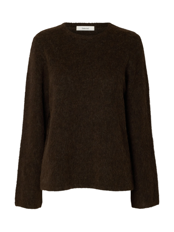 Lulu Brushed Ls Knit O-Neck Delicioso Melange