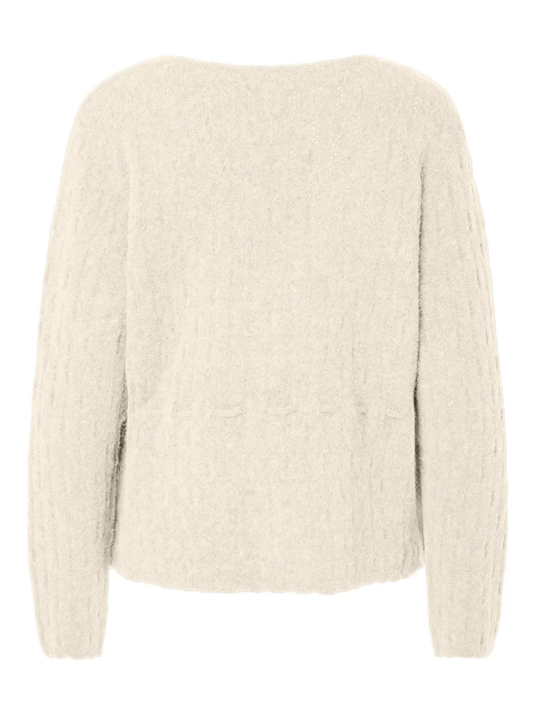 Mellis Ls Alpaca Blend Knit Cardigan Pristine Melange