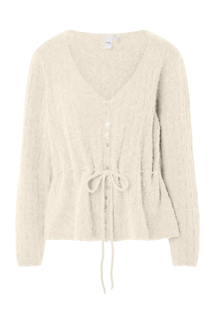 Mellis Ls Alpaca Blend Knit Cardigan Pristine Melange