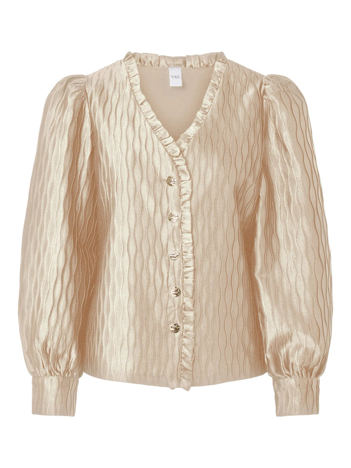 Ripple Ls V-Neck Shirt Sheer Bliss