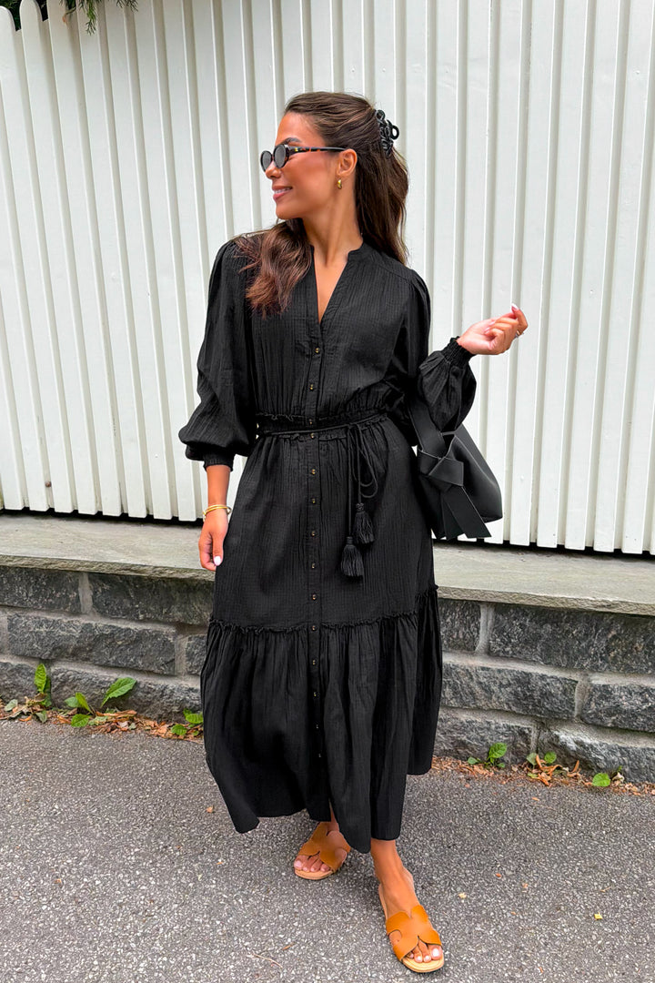 Bohemian Midi Dress Black
