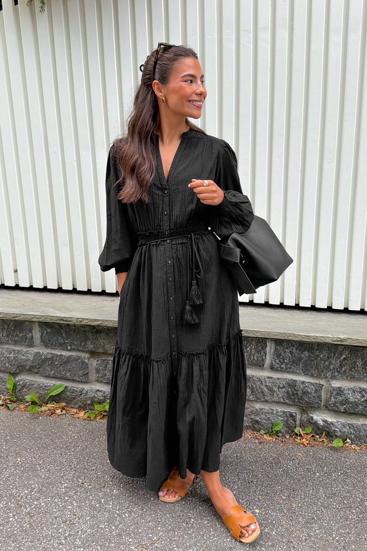 Bohemian Midi Dress Black
