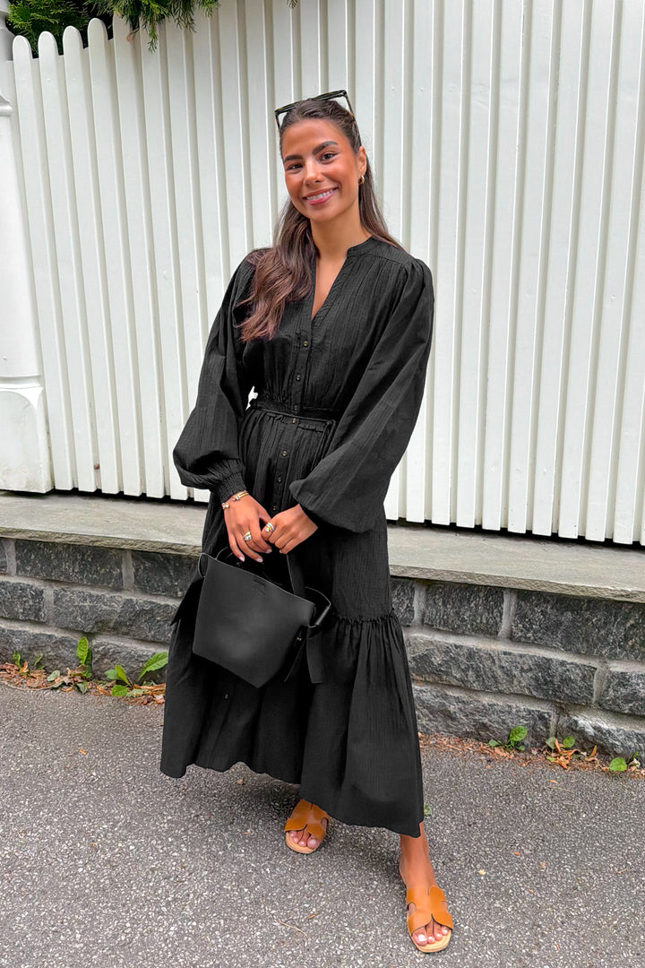 Bohemian Midi Dress Black