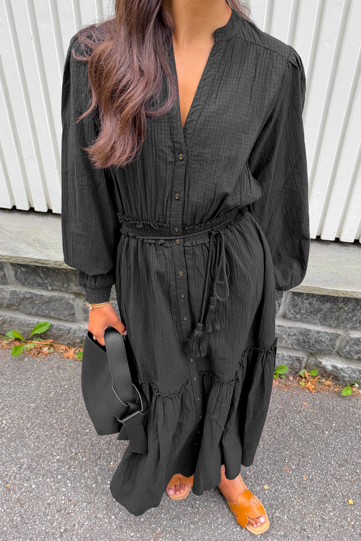 Bohemian Midi Dress Black