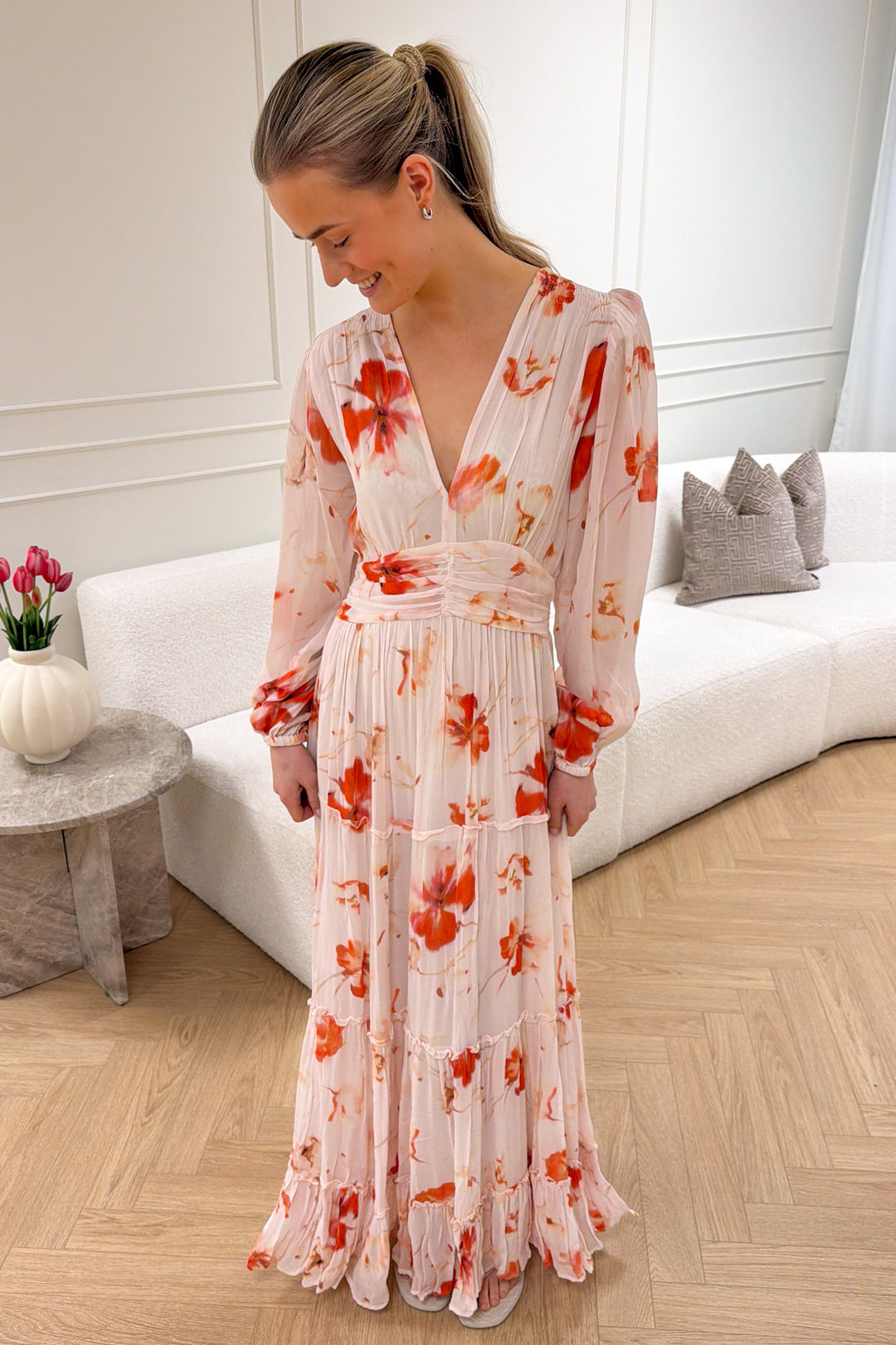 Noor Maxi Dress Rose Bloom