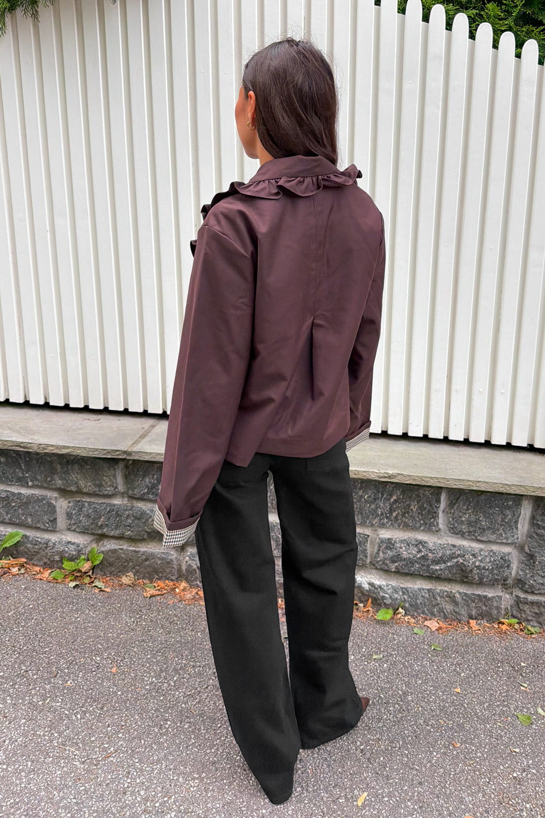 Elsia Ls Short Trenchcoat Coffee Bean