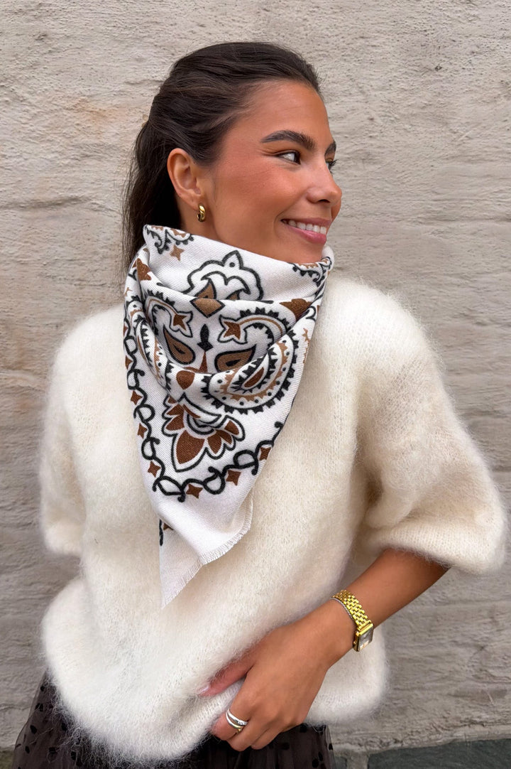 Paisley Scarf Big Ecru
