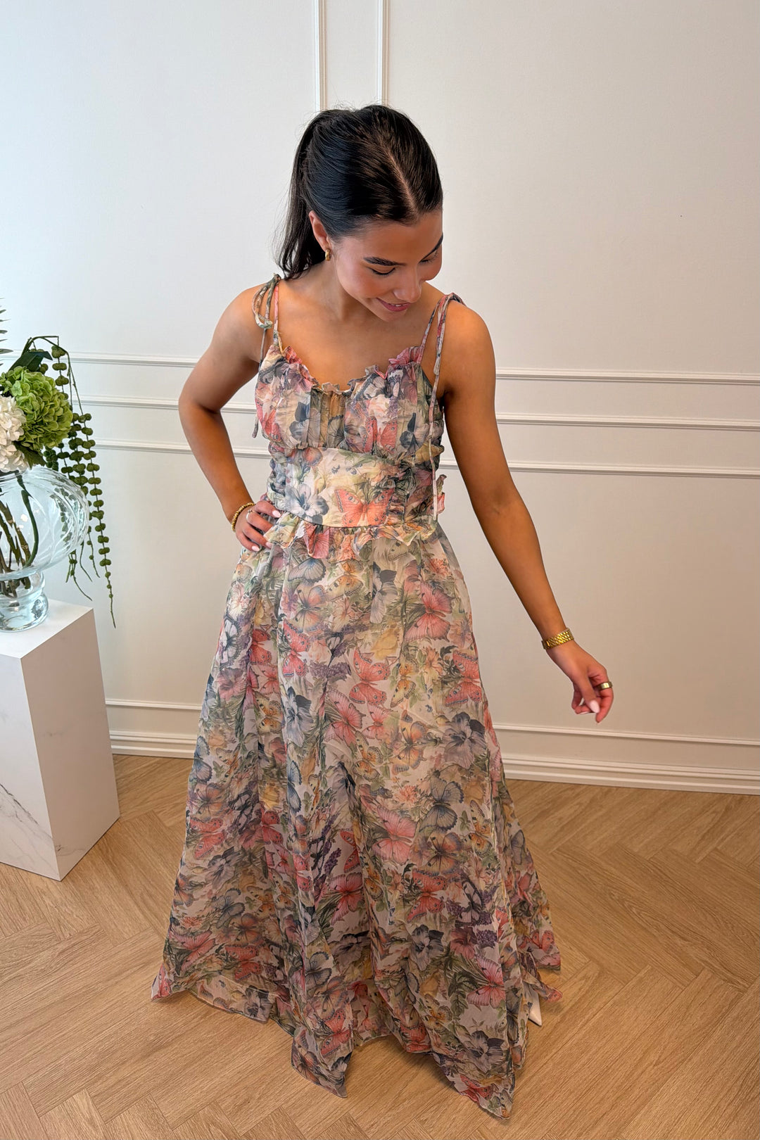 Butterfly Maxi Dress Vert