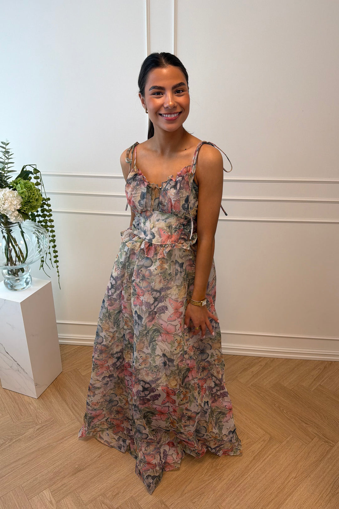 Butterfly Maxi Dress Vert