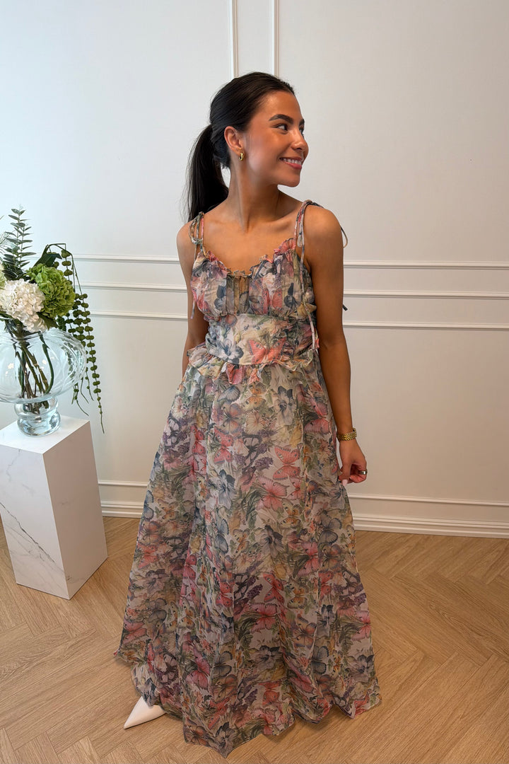 Butterfly Maxi Dress Vert