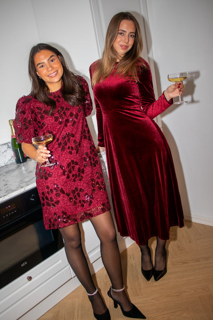 Mini Dress Bordeaux Plum