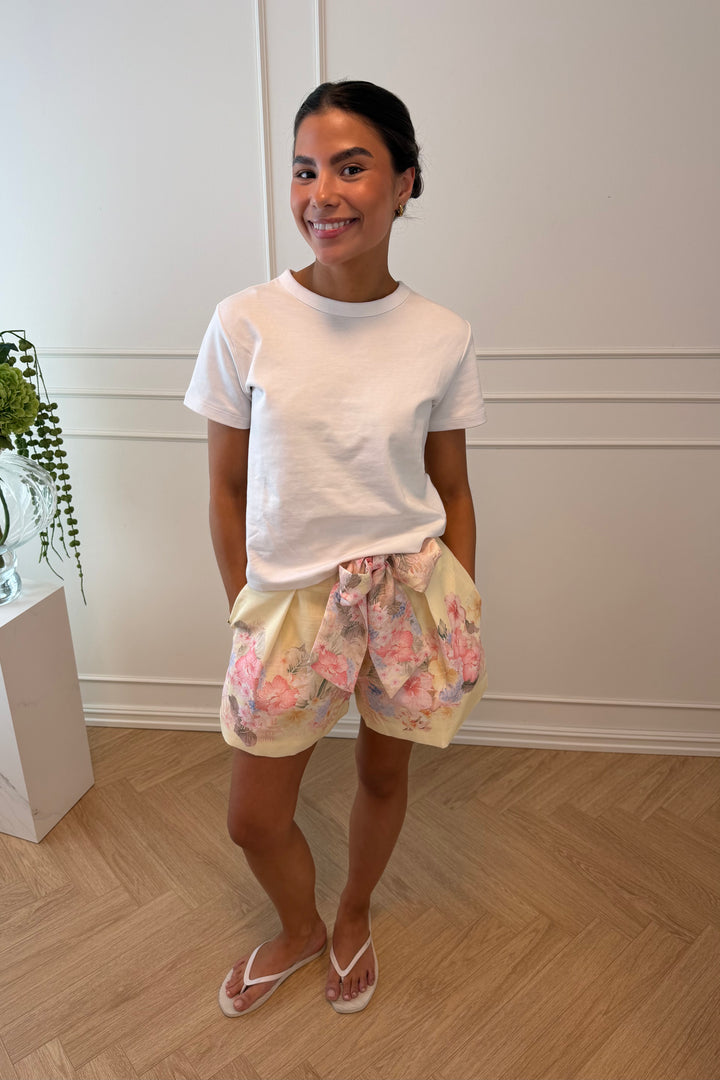 Spring Shorts Jaune Flower