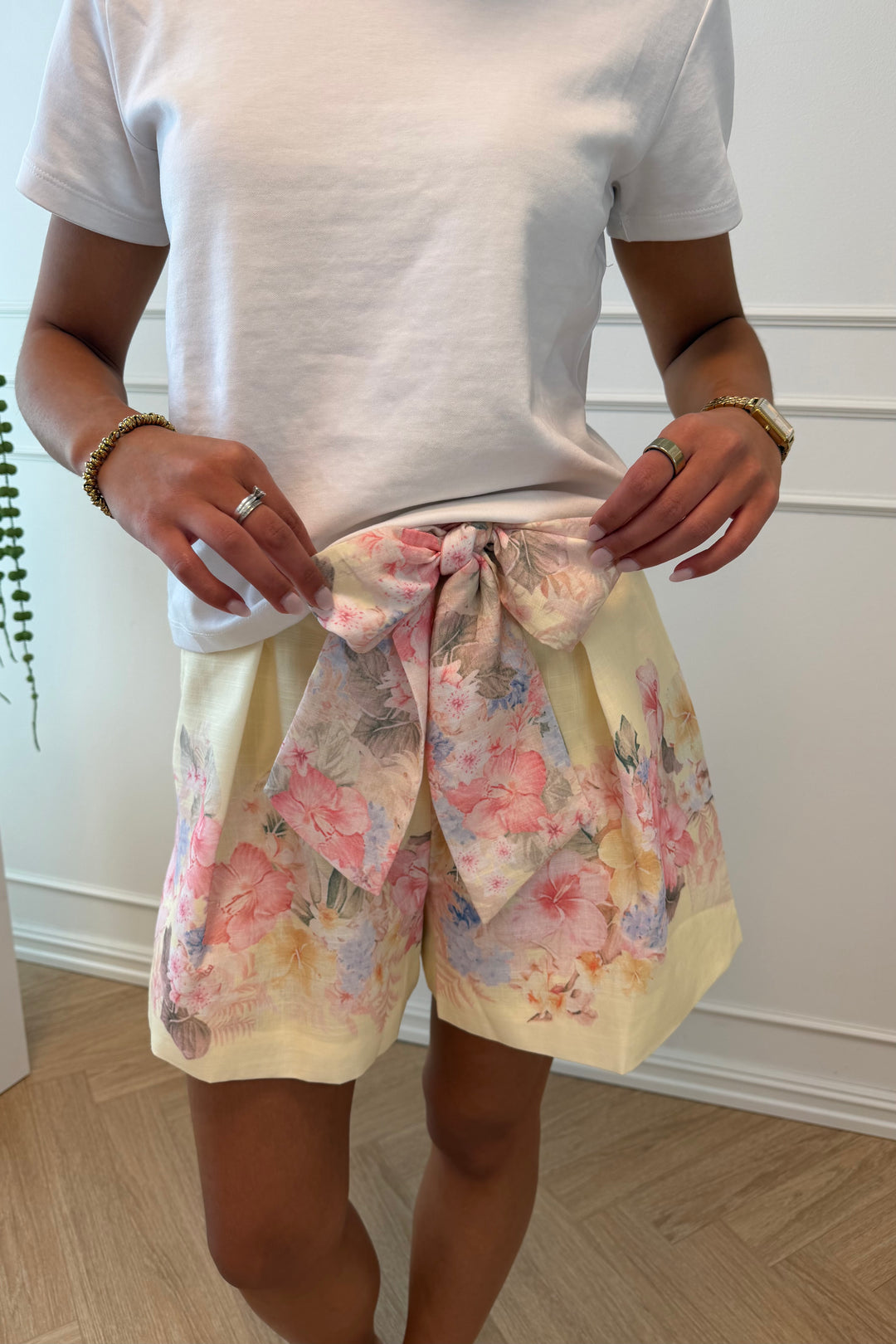 Spring Shorts Jaune Flower