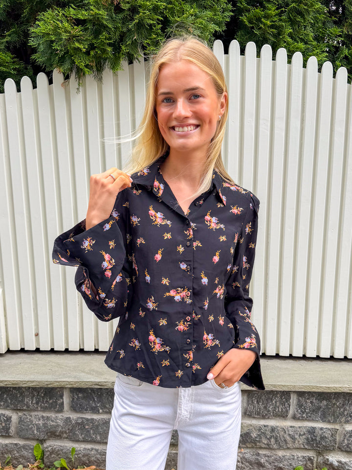 Viscose Blouse Midnight Flowers