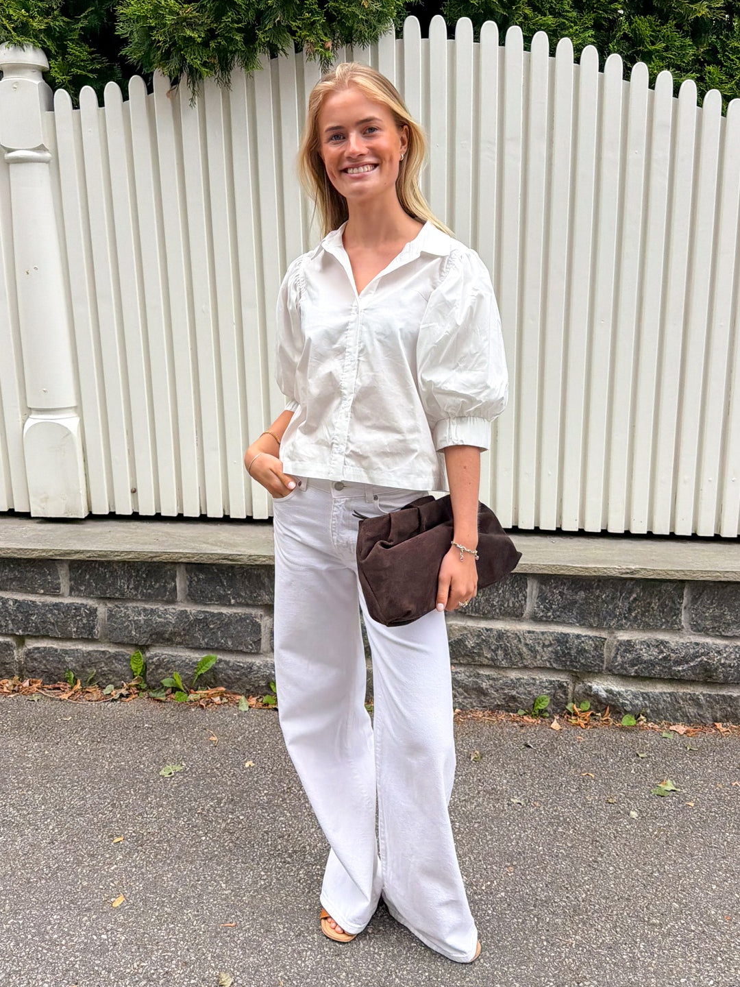 Etta Poplin Shirt White