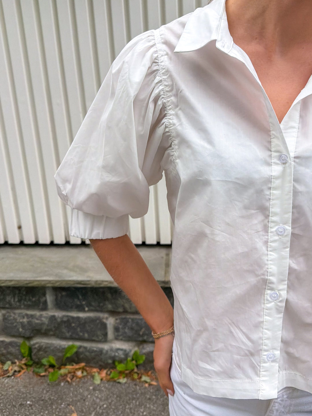 Etta Poplin Shirt White