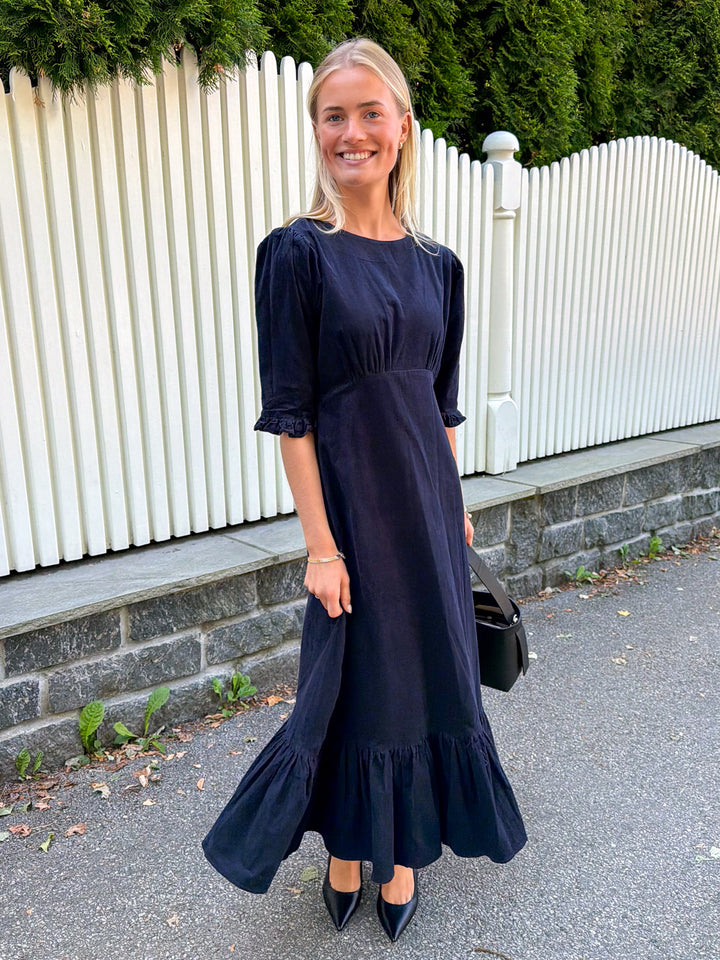 Rita Midi Dress Midnight Corduroy