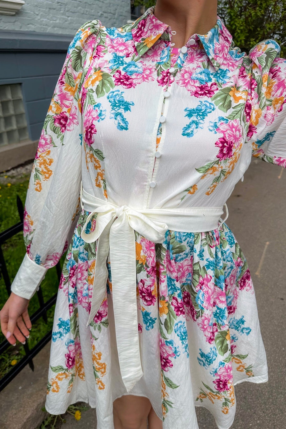 Yasrosie Ls Dress Birch Rosie Print