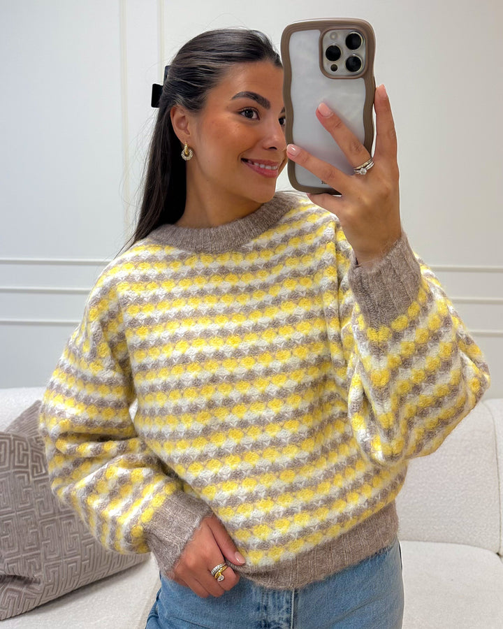 Sassi Knit Pullover Sand/Yellow