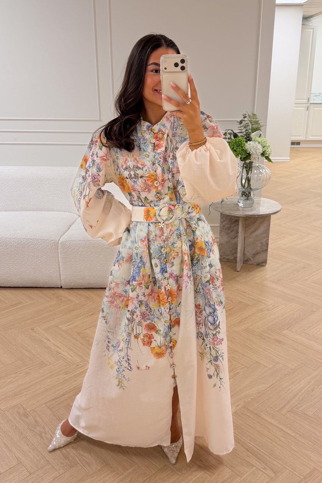 Lucy Maxi Dress Vert Beige