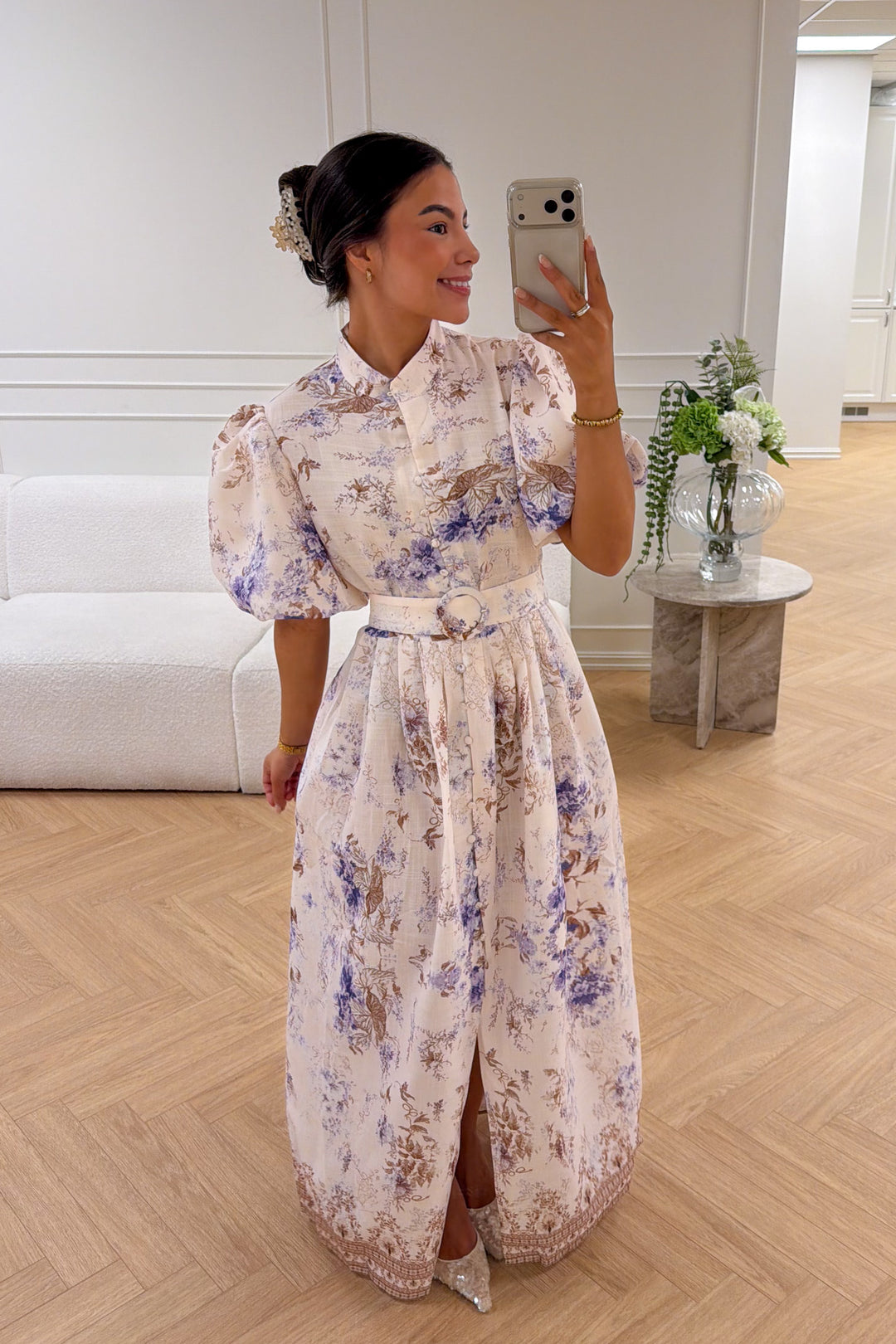 Clair Midi Dress Beige