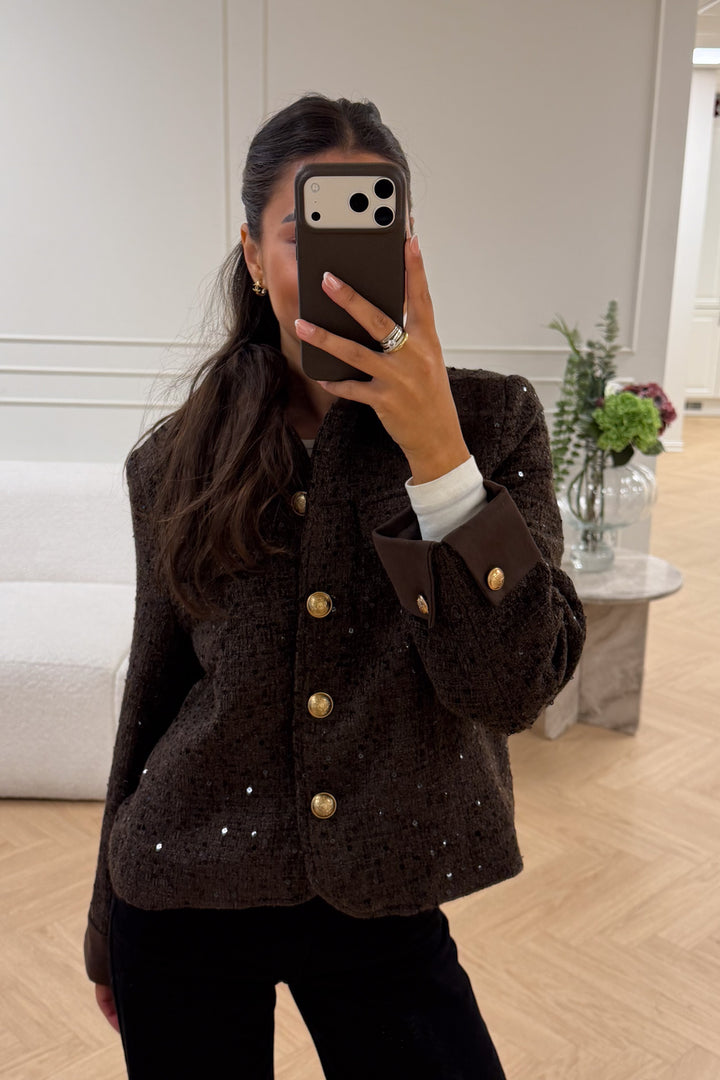 Boucle Blazer Brown