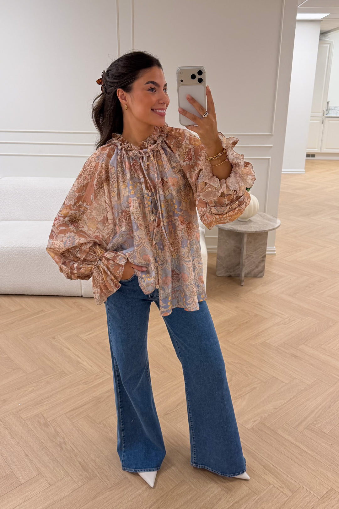 Sas Senes Blouse Blue Rose