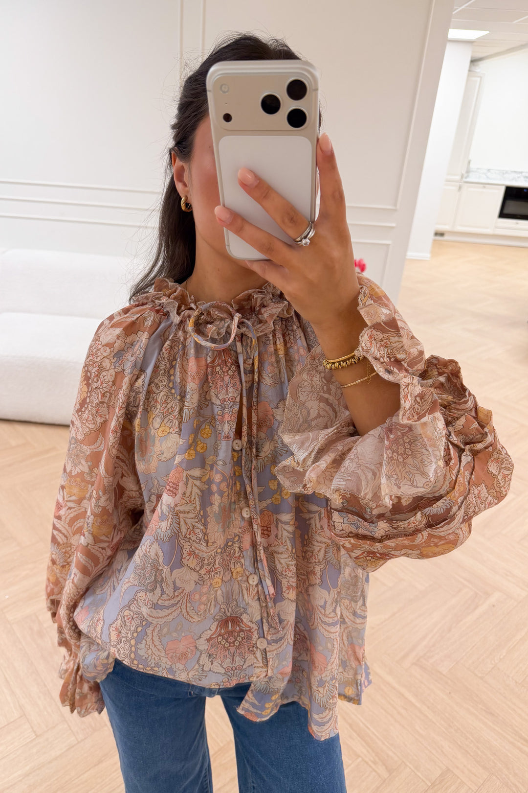 Sas Senes Blouse Blue Rose