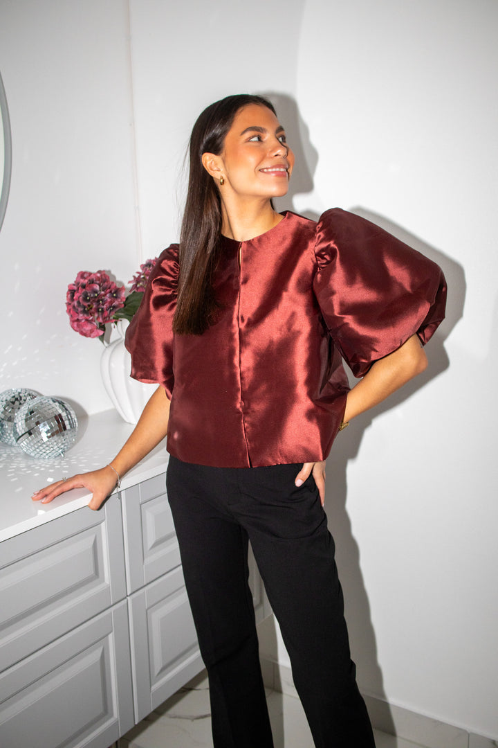 Cleo Blouse Wine