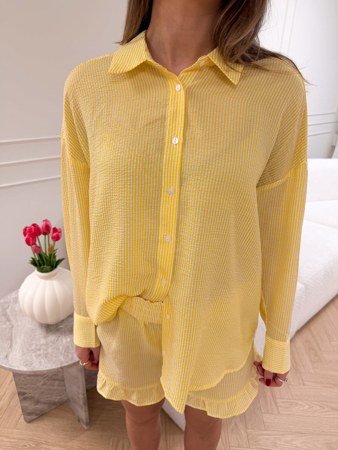 Sonja Shirt Yellow/White
